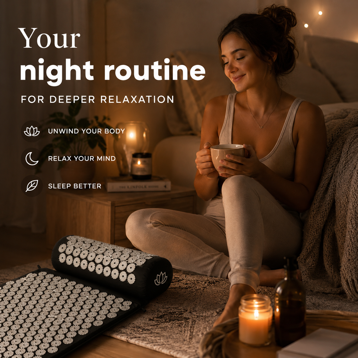Acupressure Mat for Pain & Stress Relief in Minutes